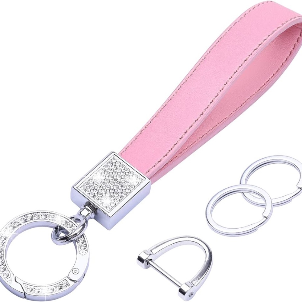 Pink bling keychain